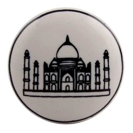 Tajmahal Ceramic Flat Dresser Knob